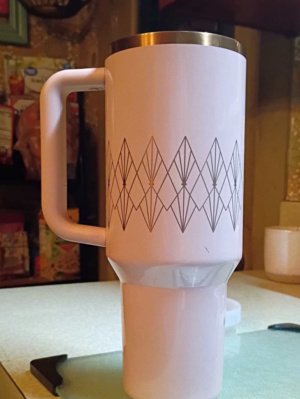 Stanley Quencher H2.0 FlowState Tumbler 40 Oz, Rose/Pink/Gold Insulated Mug - Picture 7 of 8